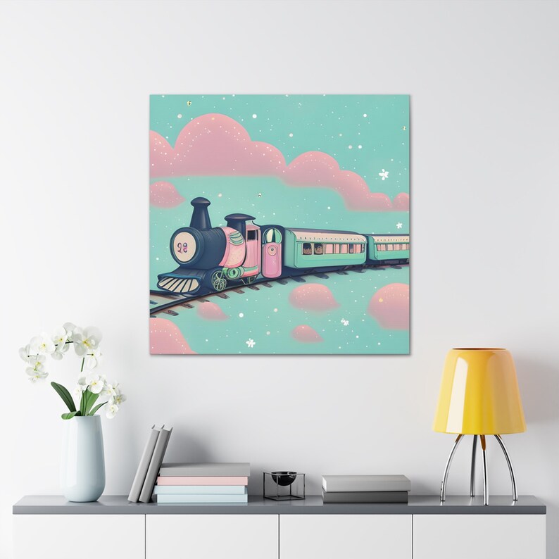 4 Different Examples Cute Trains ART Canvas Gallery, Baby Room Design