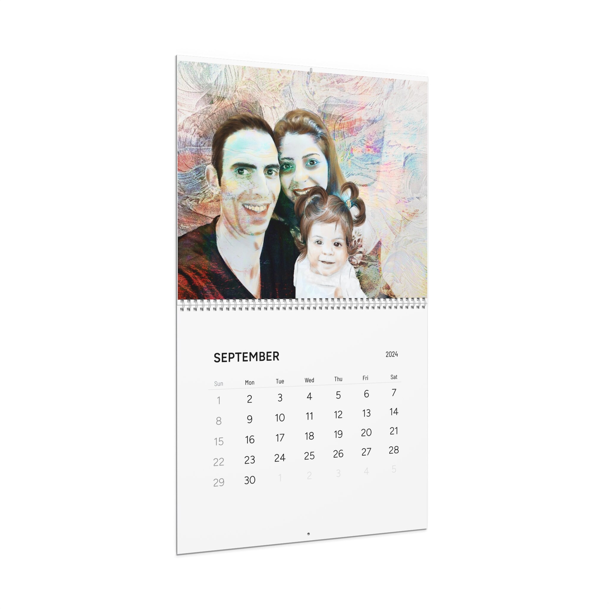 2024 Wall Monthly Calendar, Personalized Painting ,decorative Wall ...