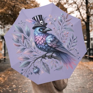 Raven&#39;s Automatic Folding Umbrella,Umbrellas for Rain,Shade Umbrellas, Gifts Umbrella,Travel Umbrellas With Handles, Hook-and-loop Umbrellas