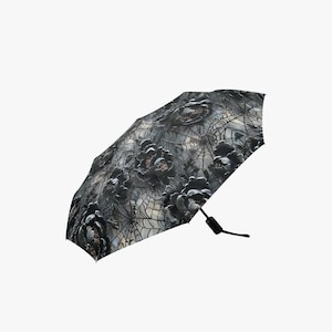 Automatic Folding portable Umbrella, ART Design, Womens Parisol Rain Protection, Period Umbrella, Wizard Waterproof Foldable Umbrella