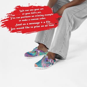 Unisex EVA Nurse Clogs, Custom Design,Shoe Designed by Child, Kid's Art on Boots, Children Designer, Personalized Gifts