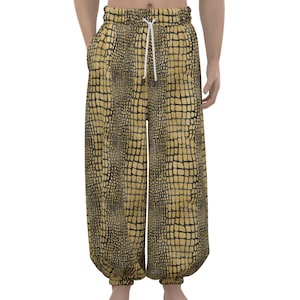 Unisex Lantern Pants,Bohemian Harem Pants,Relaxed Pants with two Pockets,Yoga Baggy Lounge Pants with adjustable length,Boho Pants Plus Size