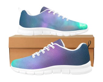 Women's Breathable Sneakers, Sports Shoes for Women, Women Sneakers, Low Top Sneakers,  Cork Sneaker, Northern Lights, Ladies Sneakers