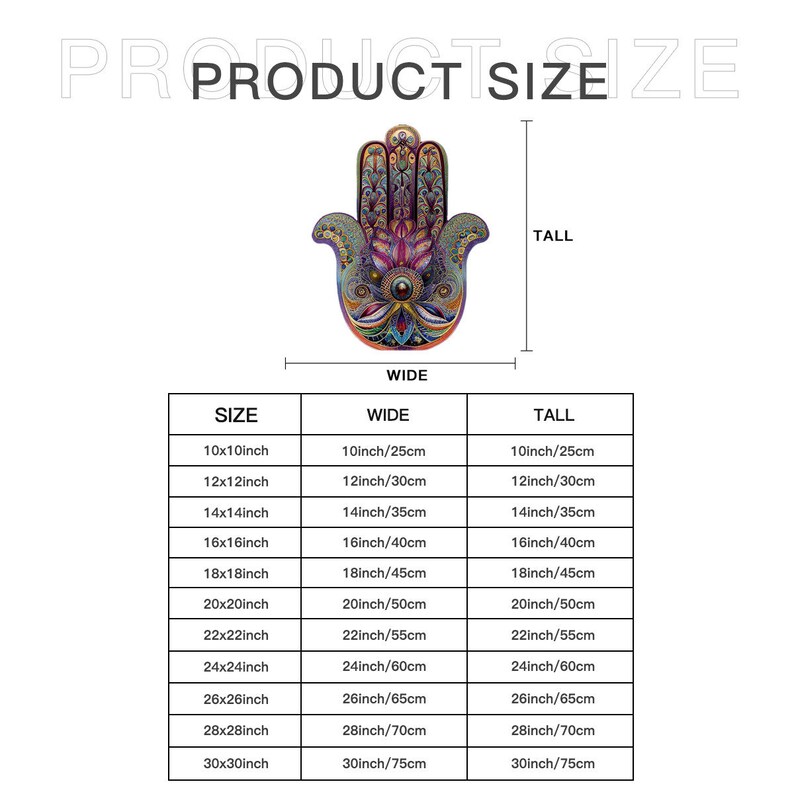 Metal Large Oriental Hamsa Wall Art elegant style, Evil Eye Wall Decor, Home Decor Gift, Choice of sizes, Colorful Hamsa one piece image 6