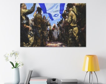 Hochzeit im Schatten des Kriegs, IDF ART, Dekoration,Galerie Leinwand Druck, Originalgemälde, Bunte Moderne Kunst,Leinwand,Israel Wall ART
