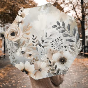 Automatic Folding portable Umbrella, ART Design, Womens Parisol Rain Protection, Period Umbrella, Wizard Waterproof Foldable Umbrella
