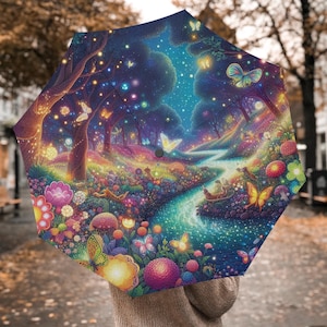 Automatic Folding Umbrella,Umbrellas for Rain,Shade Umbrellas, Gifts Umbrella,Umbrellas With Handles,Travel Umbrella,Hook-and-loop Umbrellas