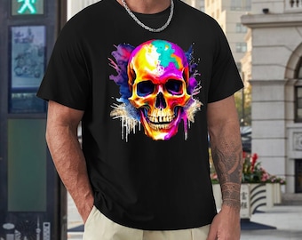 Fantasy Skull Art Men's T-shirt cotton, Dark Fantasy T-shirt, Dark Fantasy Tshirt, Tshirt Design, Custom design t shirt, Personalized Gifts