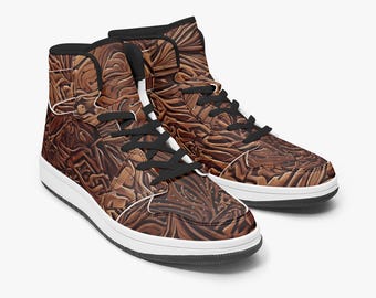 Zapatillas deportivas unisex de caña alta de piel con estampado 3D simulado, blancas/negras, zapatillas de caña alta para hombre, calzado clásico para uso diario para hombre/mujer, zapatillas Jordan.