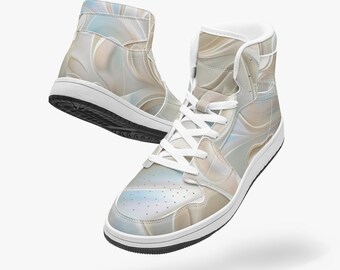 Zapatillas altas unisex de piel, blancas y negras, para hombre, clásicas para el día a día, para mujer, Jordans para mujer.