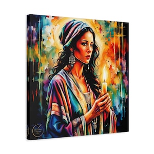 Woman Praying Art Home Decoration, Unique Artwork, Art Lover Gifts, Fine Art Canvas Print, Spiritual Peaceful Art, Serene Painting,Faith Art