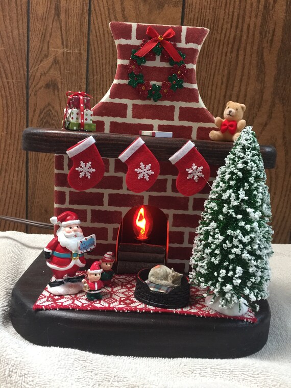 Christmas Fireplaces Etsy