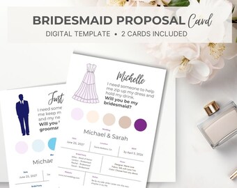 Bridesmaid Proposal Card, Bridesmaid Proposal, Bridesmaid Proposal Box, Maid of Honor Proposal, Will You Be My Bridesmaid, Bridesmaid Gift