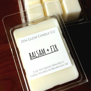 Balsam + Fir Scented Wax Melts Balsam, Pine, Cedar - Dye Free Winter Wax Melts