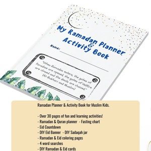 Kids Ramadan Planner & Activity Book, Ramadan Pack, Printable Ramadan Activity, Ramadan Coloring, Eid Coloring