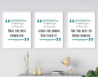 The Best of You Prophetic Hadith Bundle - Islamic Quotes - Islamic Printables Instant Download - Islamic Wall Art - Muslim Home Decor