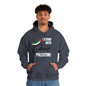 Palästina Hoodie, ich stehe mit Palästina Kapuzen Sweatshirt, Aktivist Hoodie, Palästina Shirt, Free Palestine