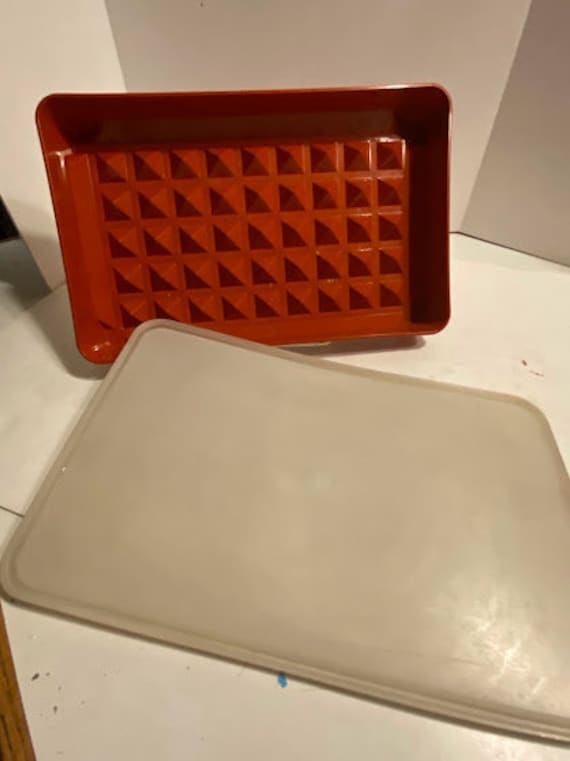 Vintage Tupperware 1292-3 Hot Dog, Bacon, Marinader ~ Paprika