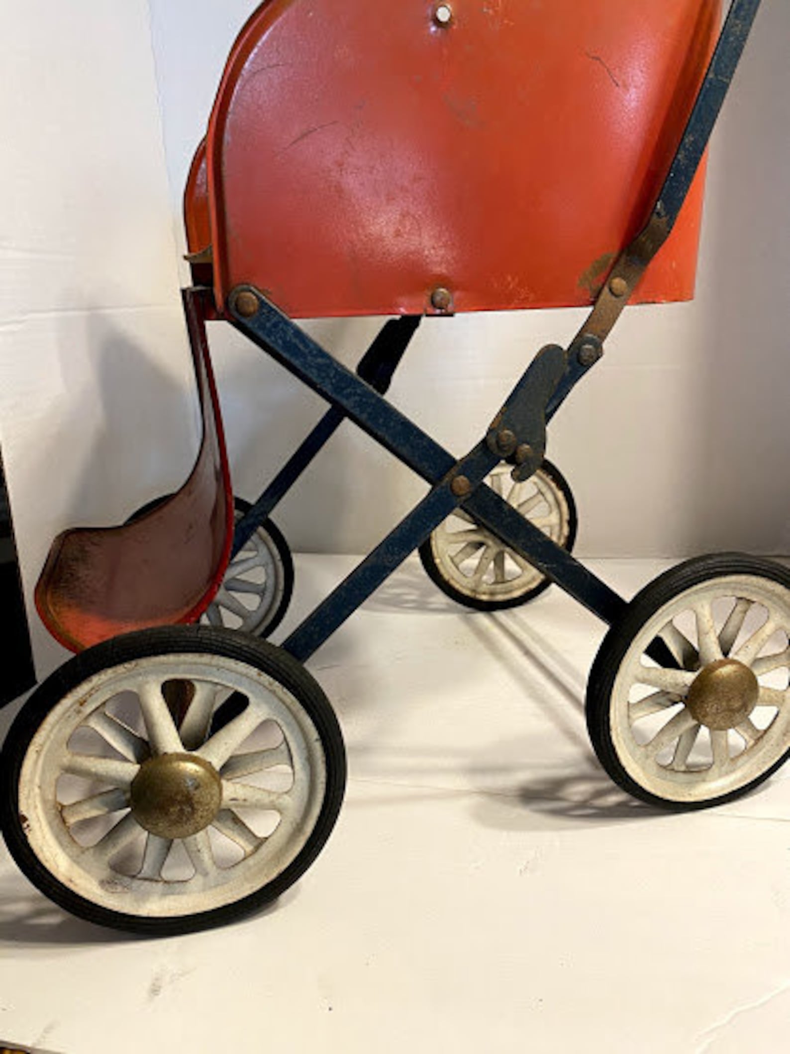 Antique/vintage Collapsible Metal Baby Doll Stroller With Etsy