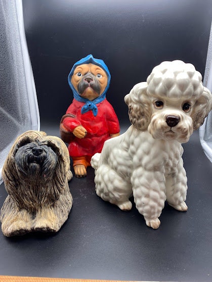 ビンテージ Norleans製 Big eye Dog 置物 陶器 犬 コリー Norleans Dog - Etsy
