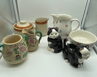 Set da crema e zucchero in ceramica vintage