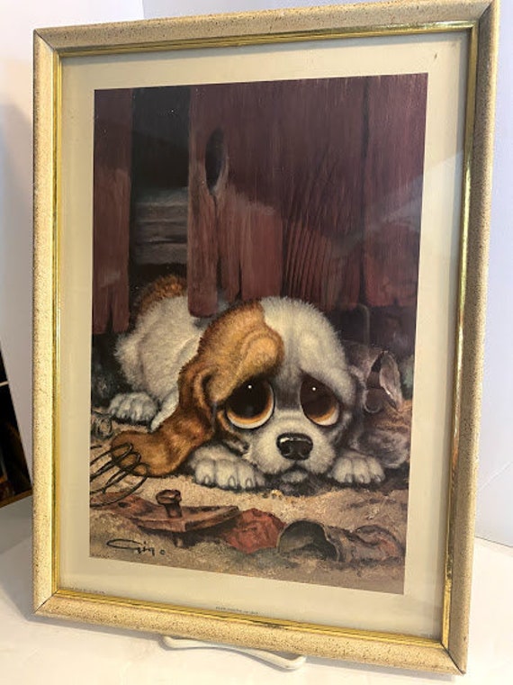DAC Donald Art Co 1966 Gig Pitty Puppy Litho in Original