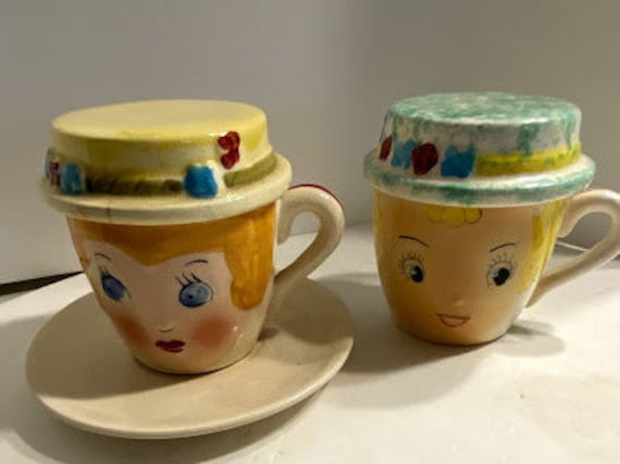 Vintage 1950s Mom Coffee Cup With Ashtray Hat, Novelty Mug - Etsy