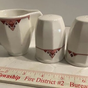 Villeroy and Boch Ceramer Salt and Pepper Shaker Set ~ Art Deco Design