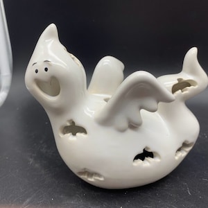 Ceramic ghost tea light votive by TII
