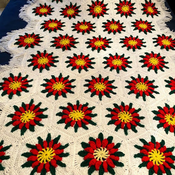 Flower Afghan - Etsy