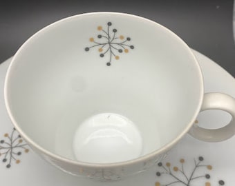 Noritake Dots-dessertset voor 4 patronen: 1356 gouden en zwarte stippen