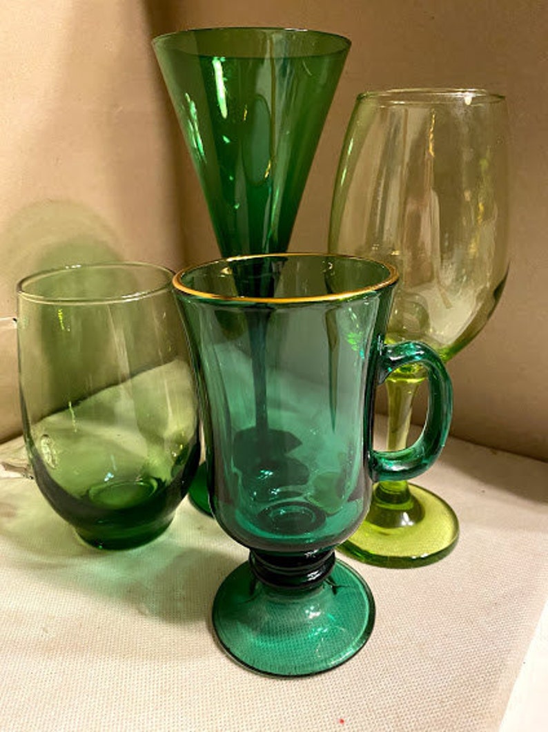 Vintage Green Glassware/ Favorite Glass Etsy
