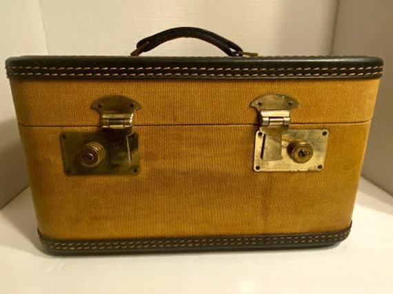 Vintage Overnight Luggage W/working Lock and Keys Burlap - Etsy