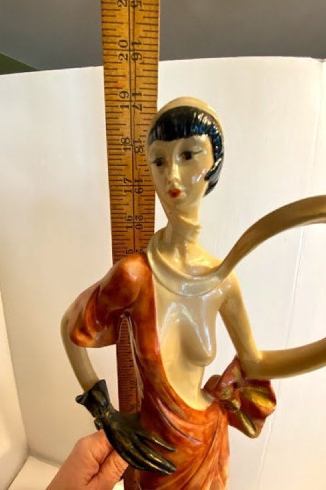 Original A. Santini Italian sculpture of Art Deco Woman 17 Etsy