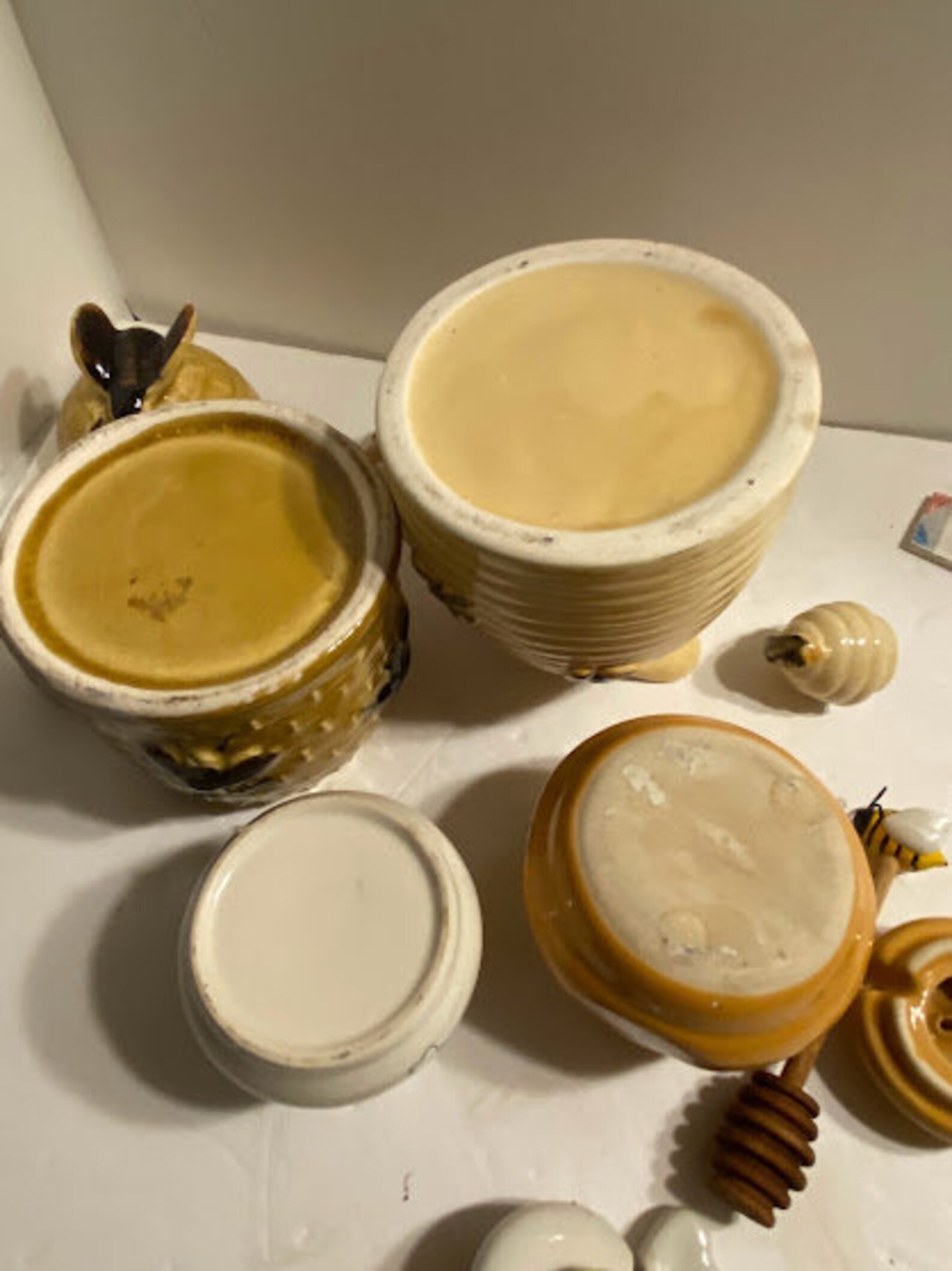 Choice Vintage Ceramic Honey Pots Honey Bees Etsy
