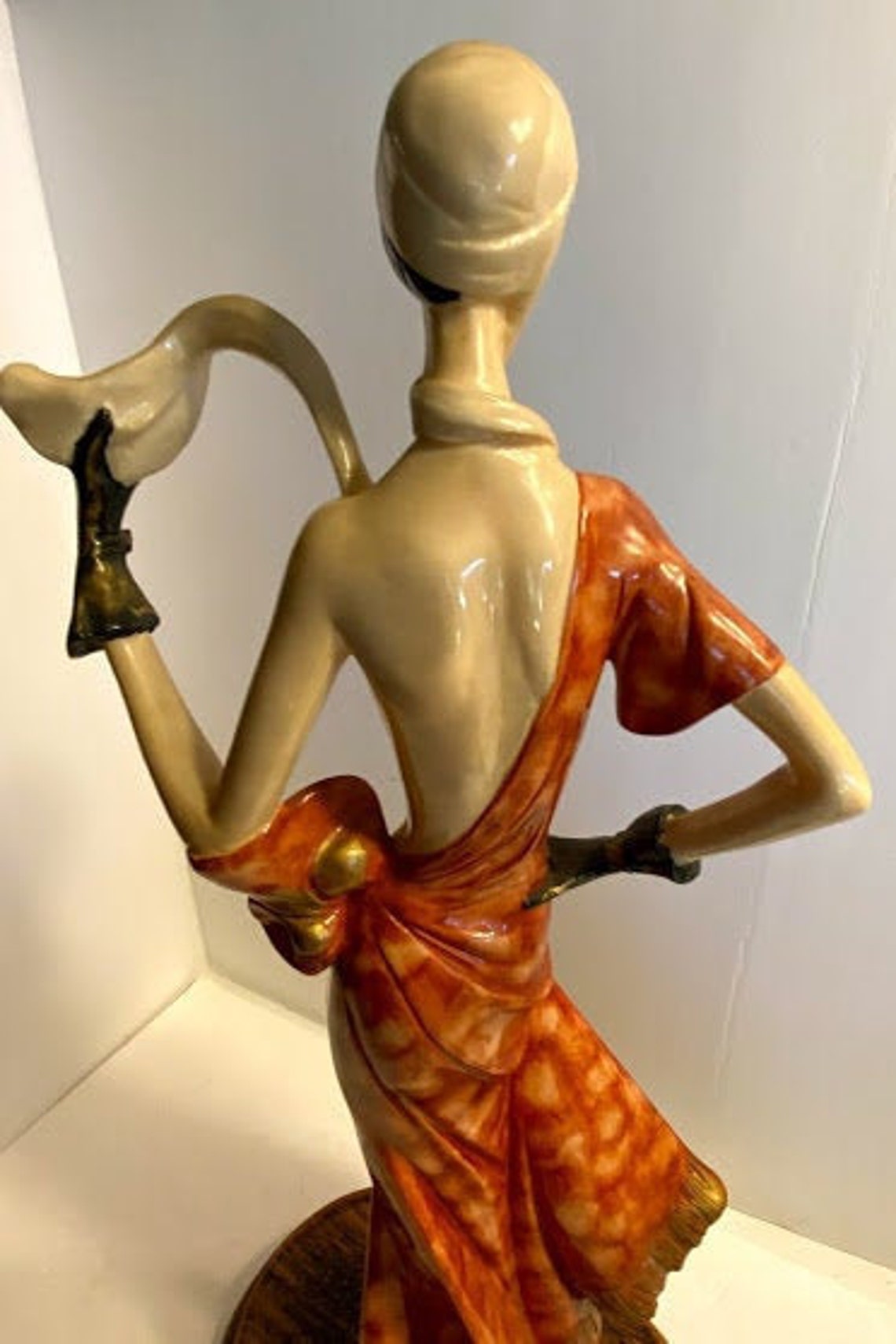 Original A. Santini Italian sculpture of Art Deco Woman 17 Etsy