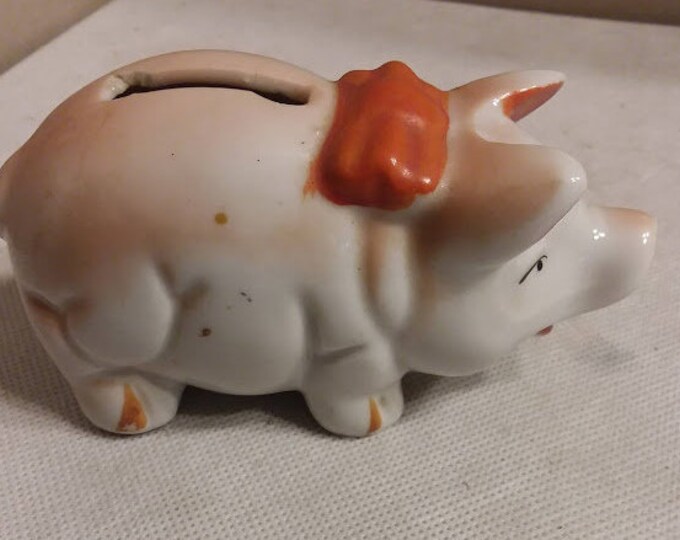 Small Piggy Bank, Made in Japan, Country Piggy Bank No Opening Etsy