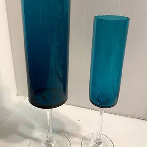 Set of 2 Art glass vases/ votive holder ~ Art Glass Decor