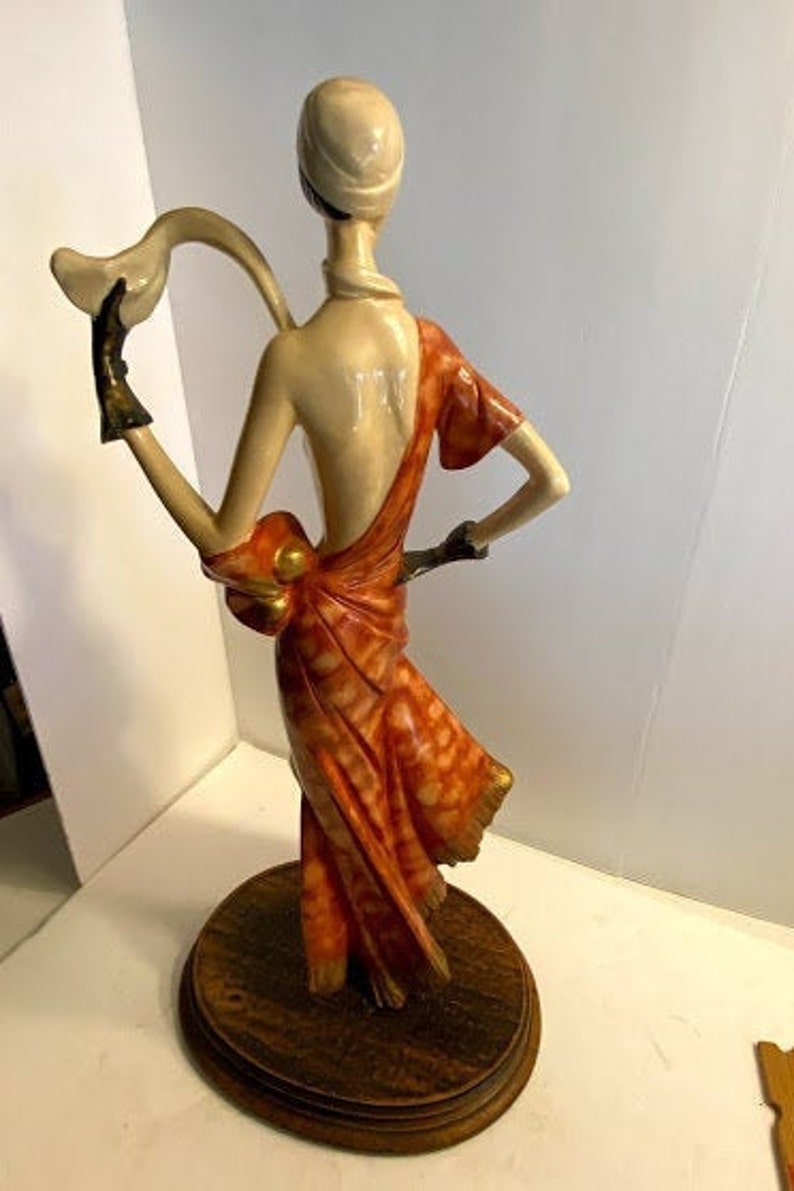 Original A. Santini Italian Sculpture of Art Deco Woman 17 Etsy