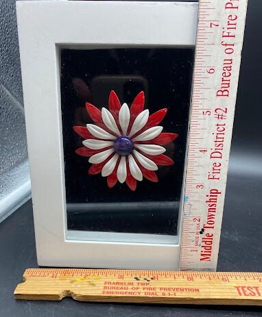 Vintage Enamel Pins - Shadow Box Wall Hanging or Tabletop Picture ...