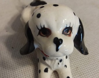 ヴィンテージ磁器/陶器製ダルメシアン犬の置物 コレクターズアイテム