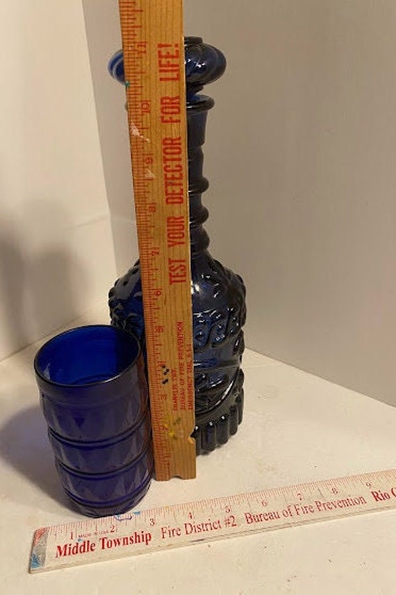 Vintage Jim Beam Kentucky Derby Cobalt Decanter W/cobalt Etsy