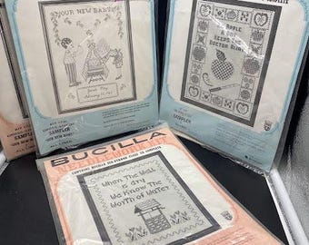 Bucilla Needlework Embroidery kits new never opened sampler