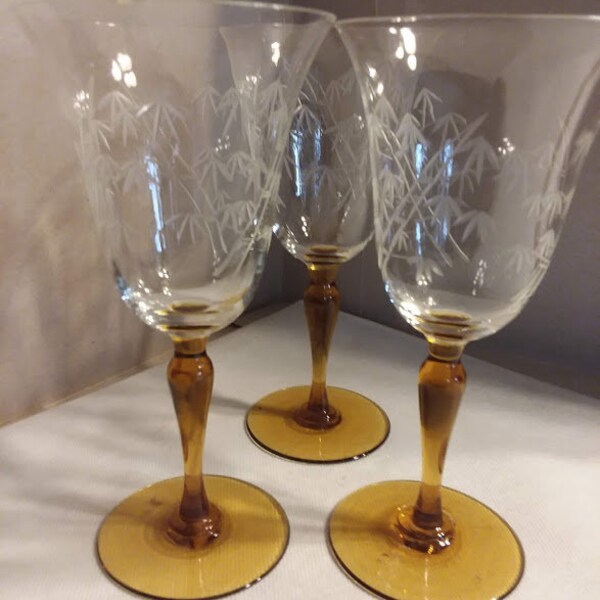 Vintage Wine Glasses Etsy
