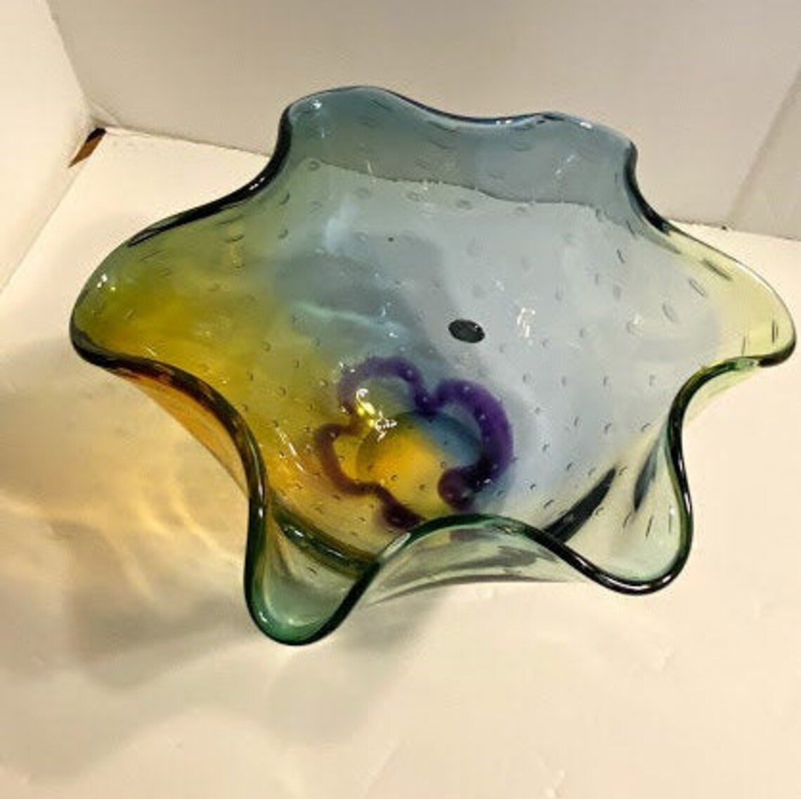 Adam Jablonski Fluted Ruffle Lead Crystal Bowl Candy Dish Etsy