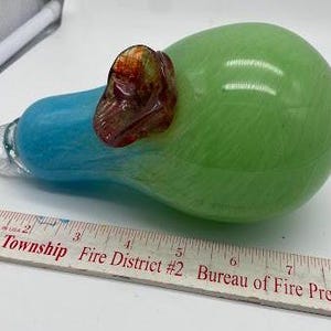 Hand blown Hummingbird feeder ~ Pear shaped glass feeder