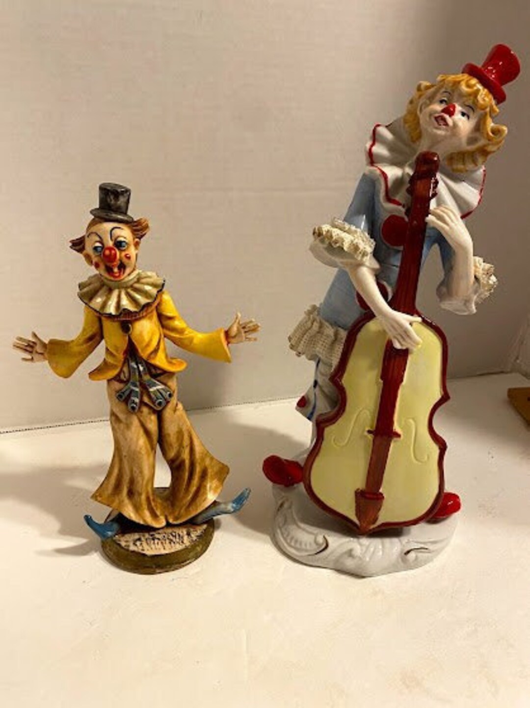 Vintage Clown Figurines Ceramic and Italian Depose Etsy