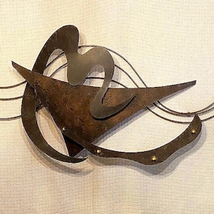Curtis Jere Metal Wall Art ~ Signed and dated 1999 ~ Modernist ~ Musical Flow Approx. 42x23