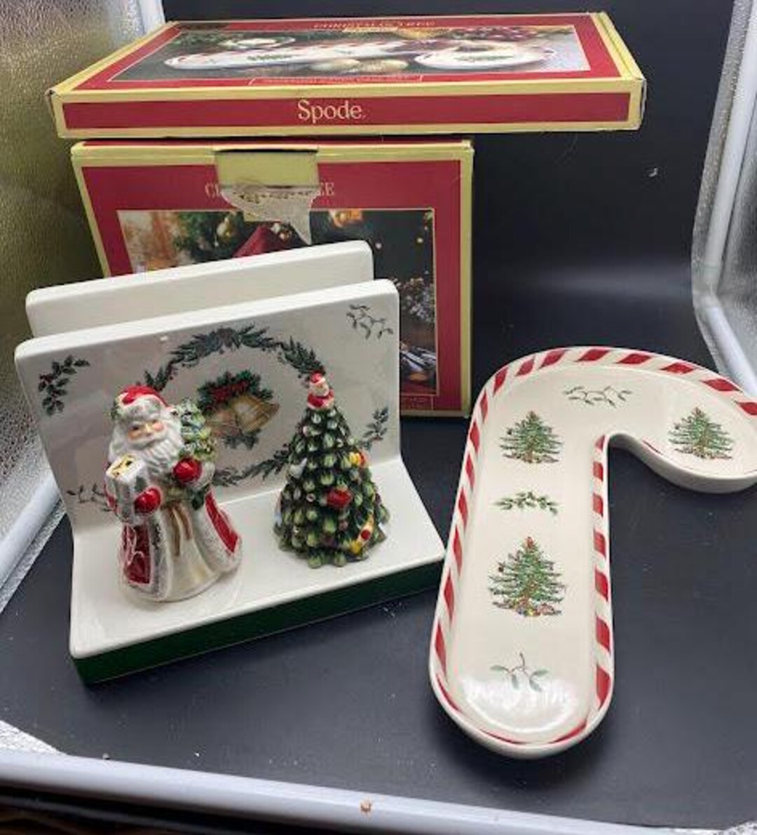 Spode Christmas Napkin Holder or Candy Cane Tray - Etsy
