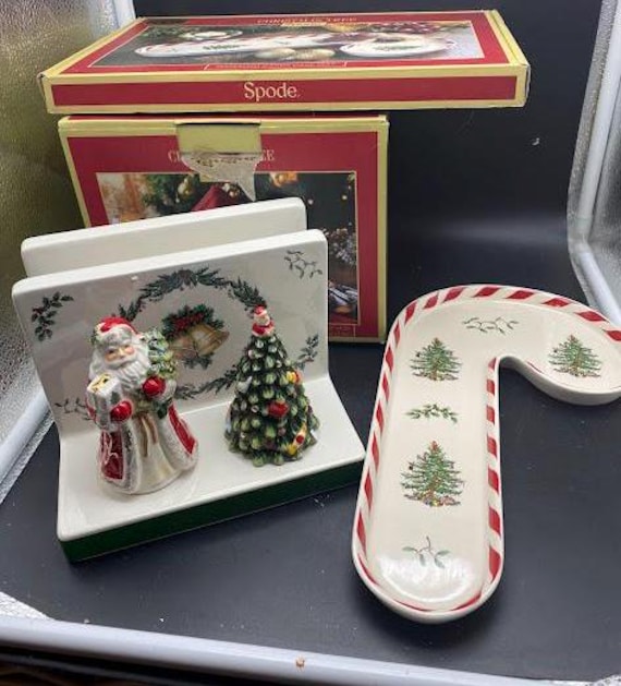 Spode Christmas Napkin Holder or Candy Cane Tray - Etsy